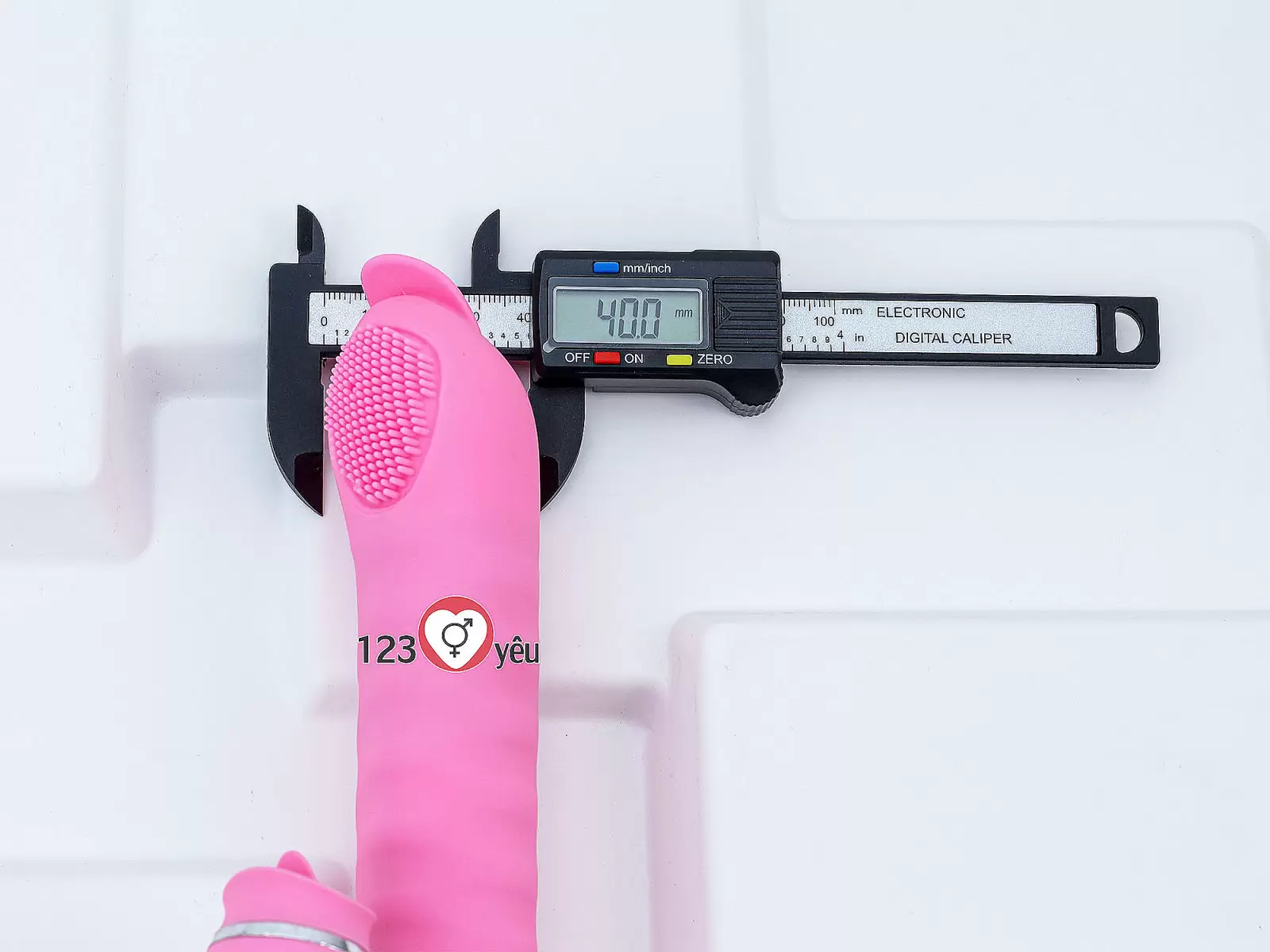Máy mát xa lưỡi 2 đầu Telescopic liếm, rung, thụt pin sạc