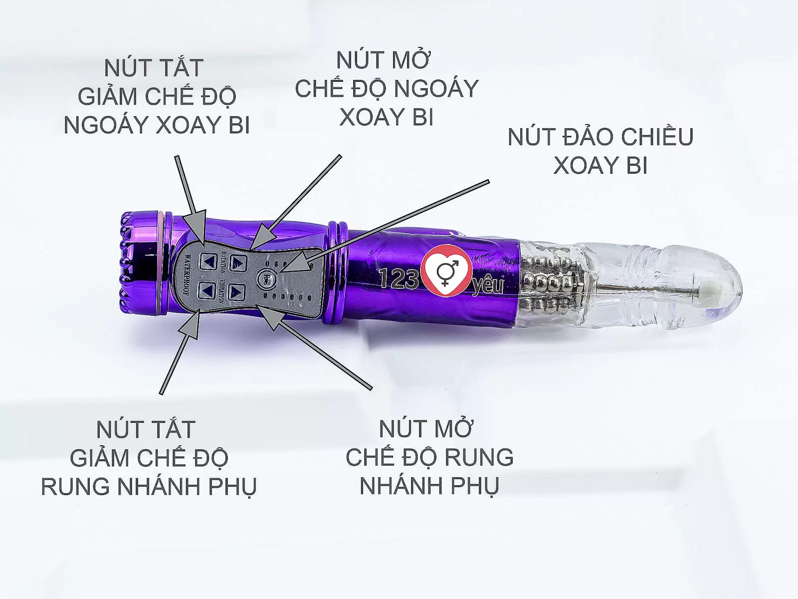 Dương vật giả rung xoay Loveaider có kích thích hậu môn