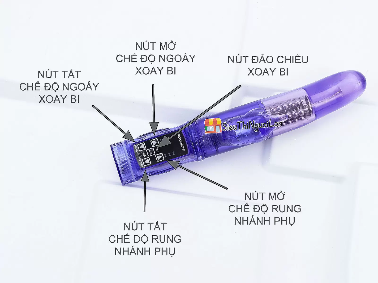 Dương vật giả đầu cong rung ngoáy xoay bi Baile
