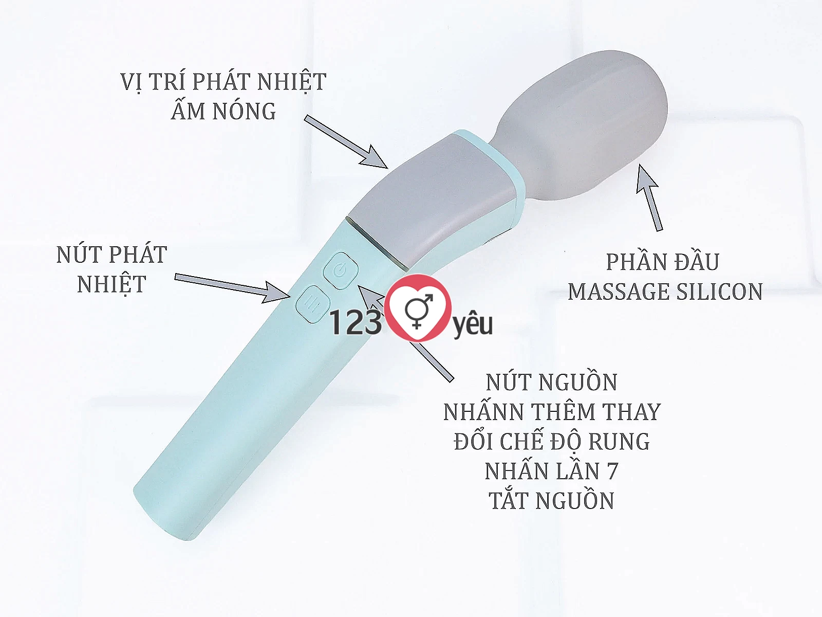 Máy mát xa ấm nóng Stick rung mạnh thư giãn cực đỉnh
