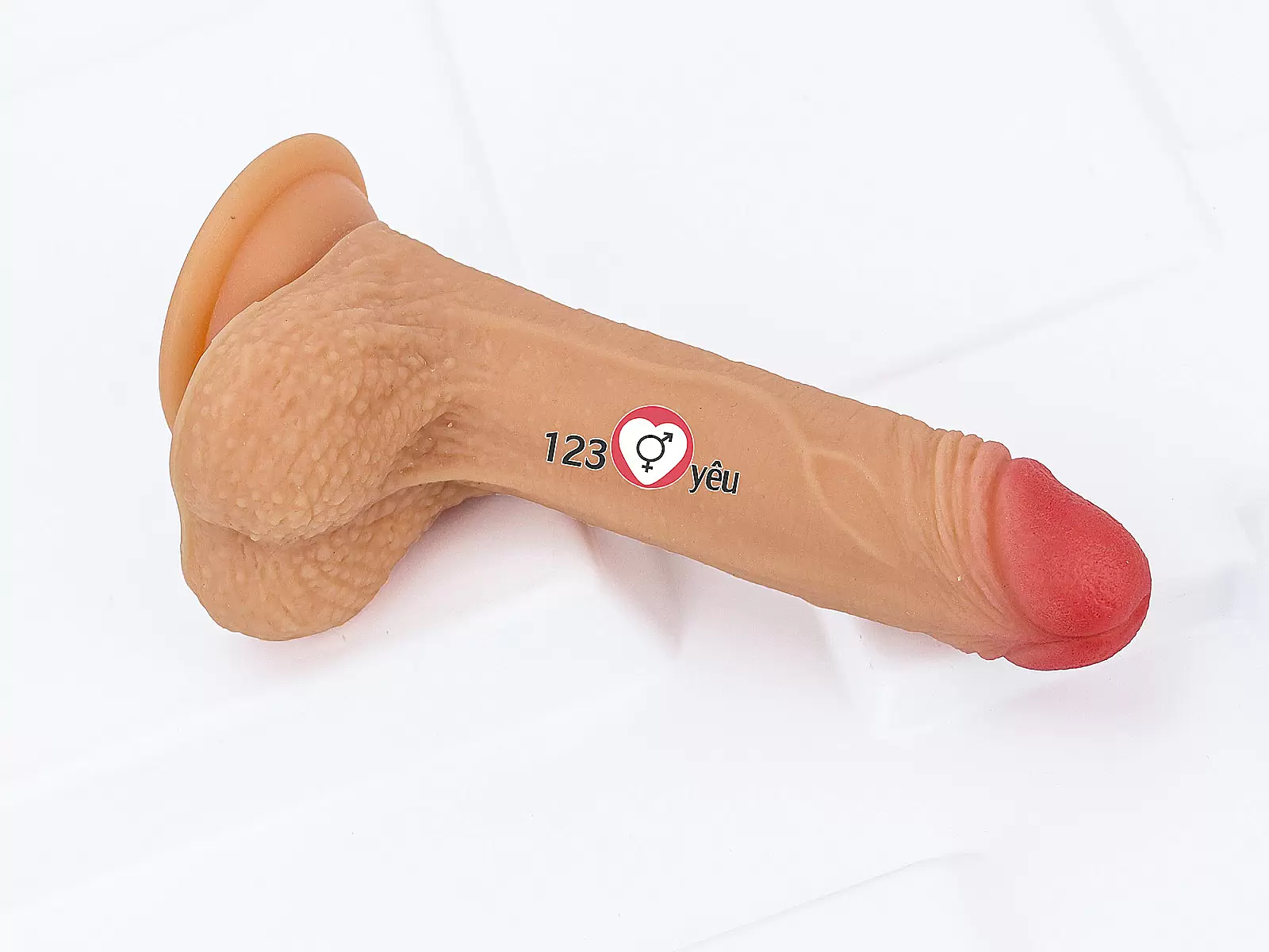 Dương vật giả có đế Lovetoy 7 inch da nâu siêu mềm