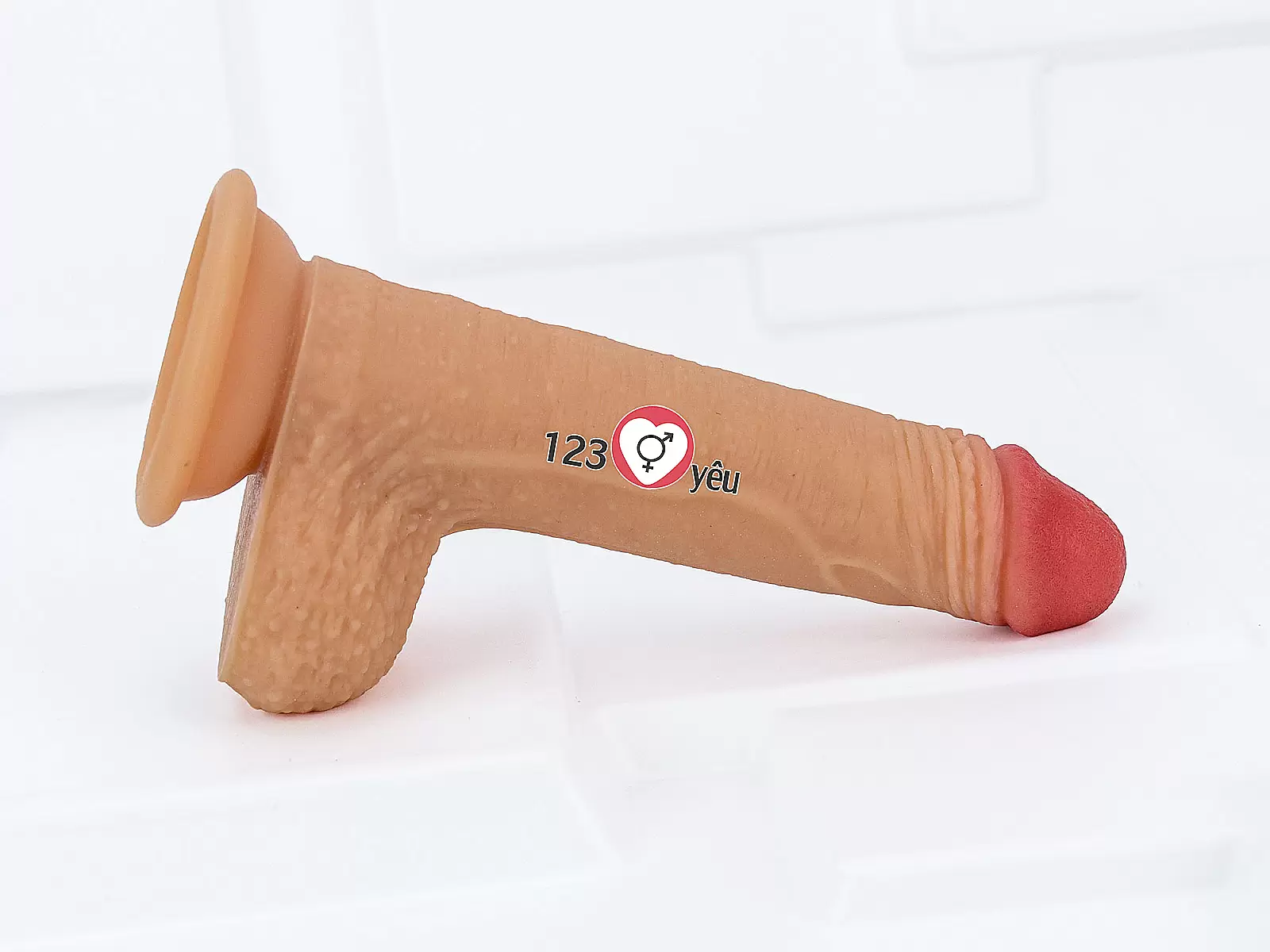 Dương vật giả có đế Lovetoy 7 inch da nâu siêu mềm