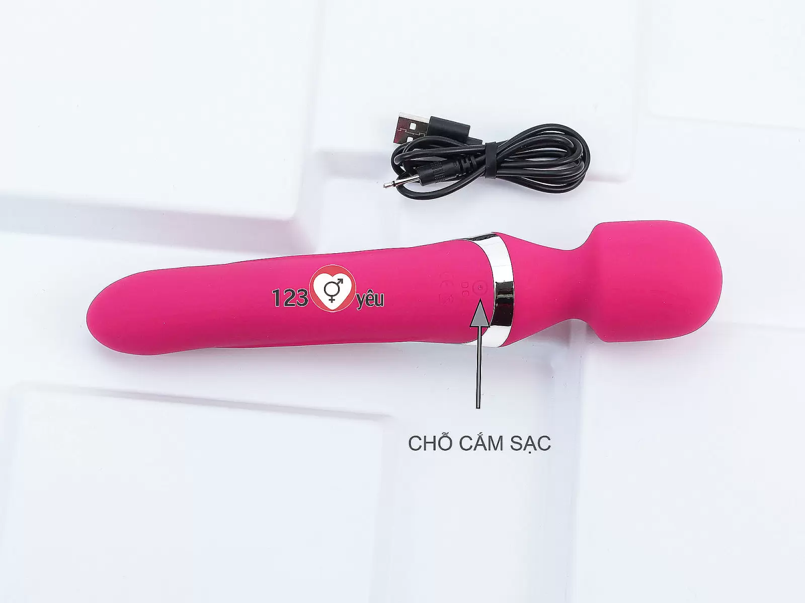 Máy massage điểm G 2 đầu xoay bi Mose pin sạc