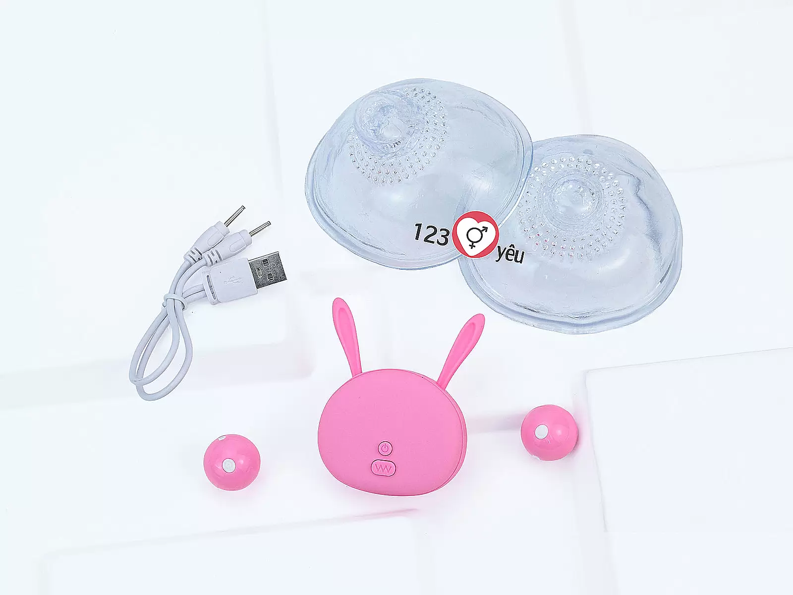 Máy massage ngực Breast Vibrator điều khiển từ xa