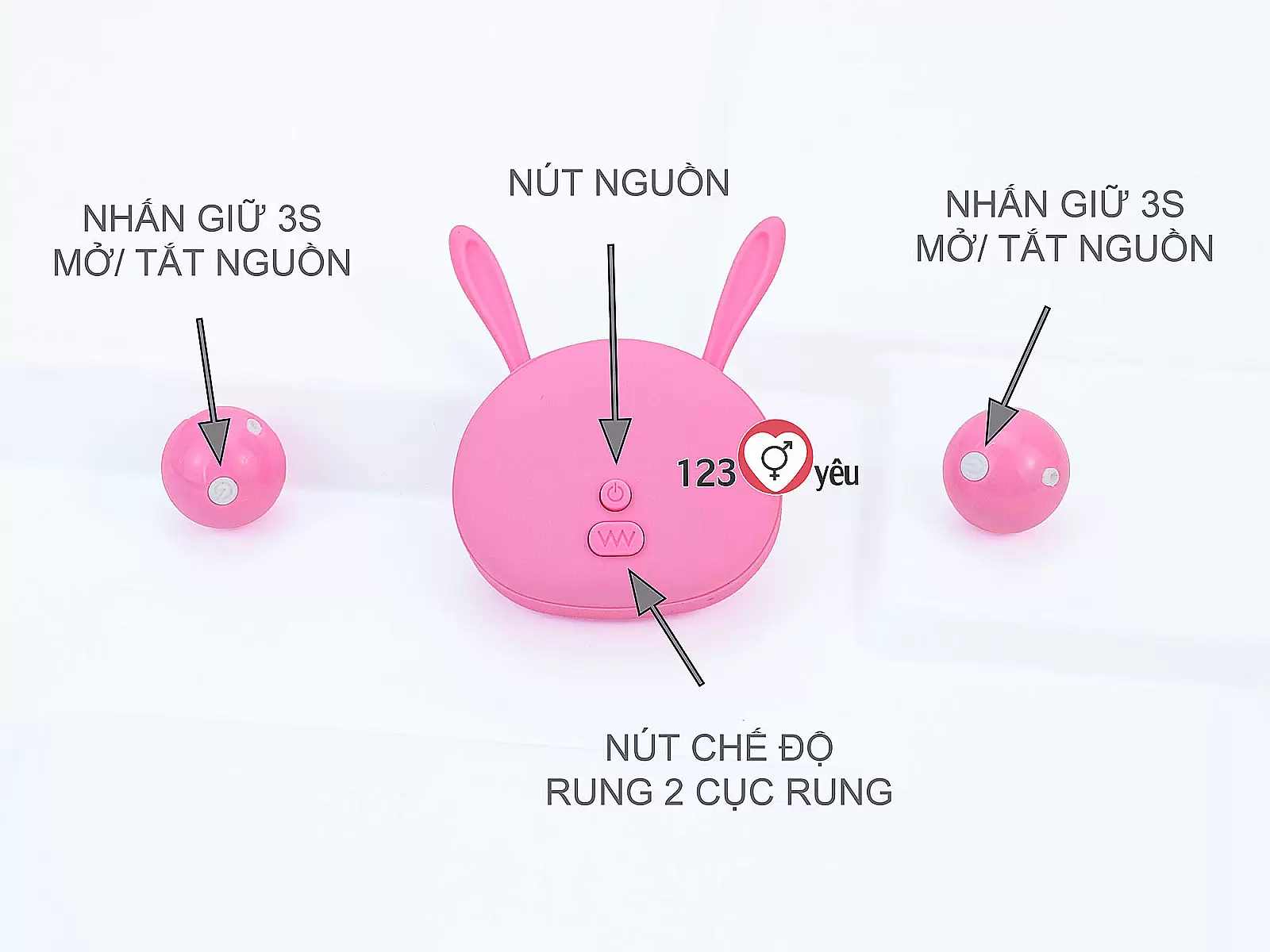 Máy massage ngực Breast Vibrator điều khiển từ xa