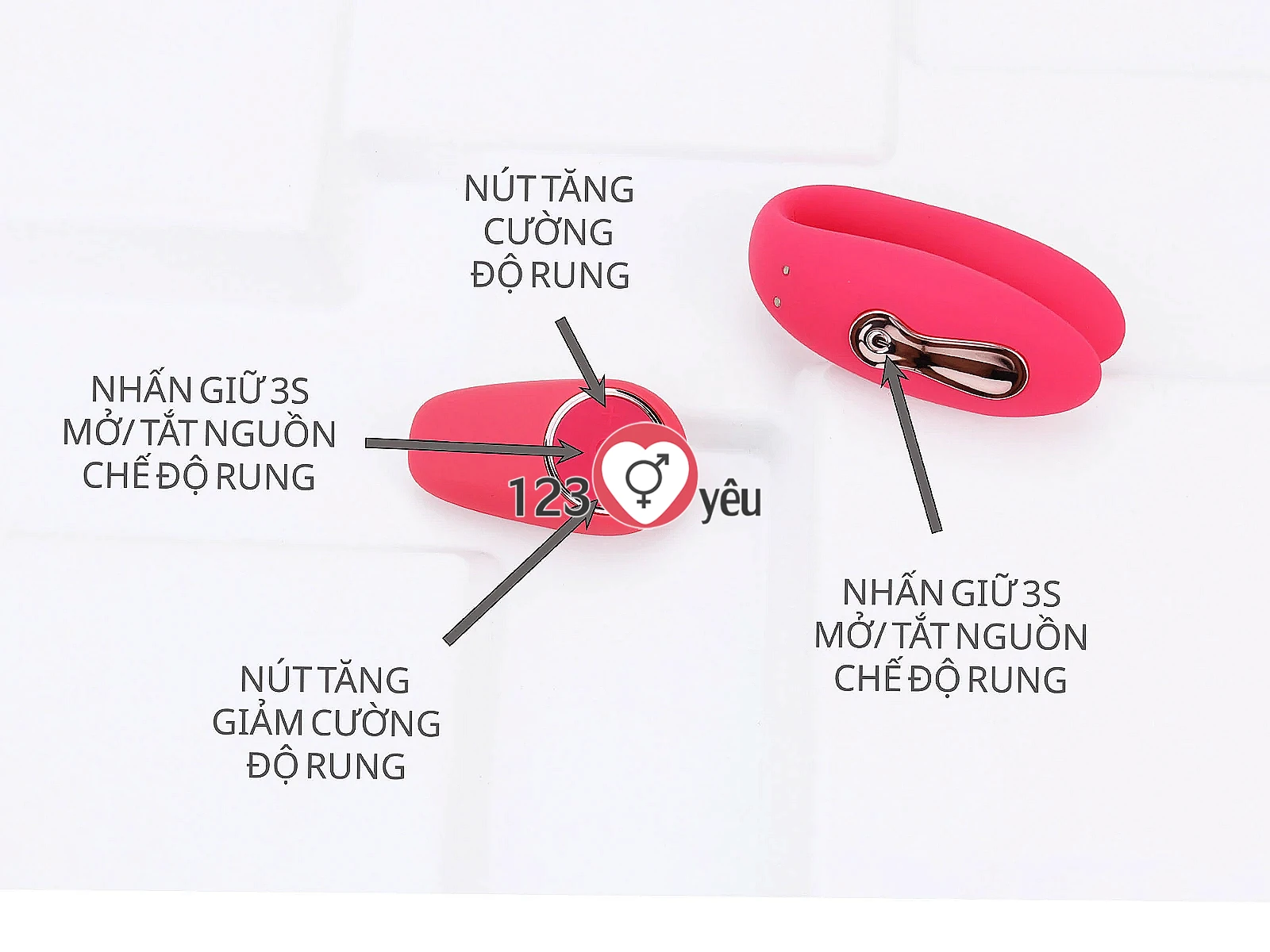Trứng rung tình yêu 2 đầu sang trọng có điều khiển