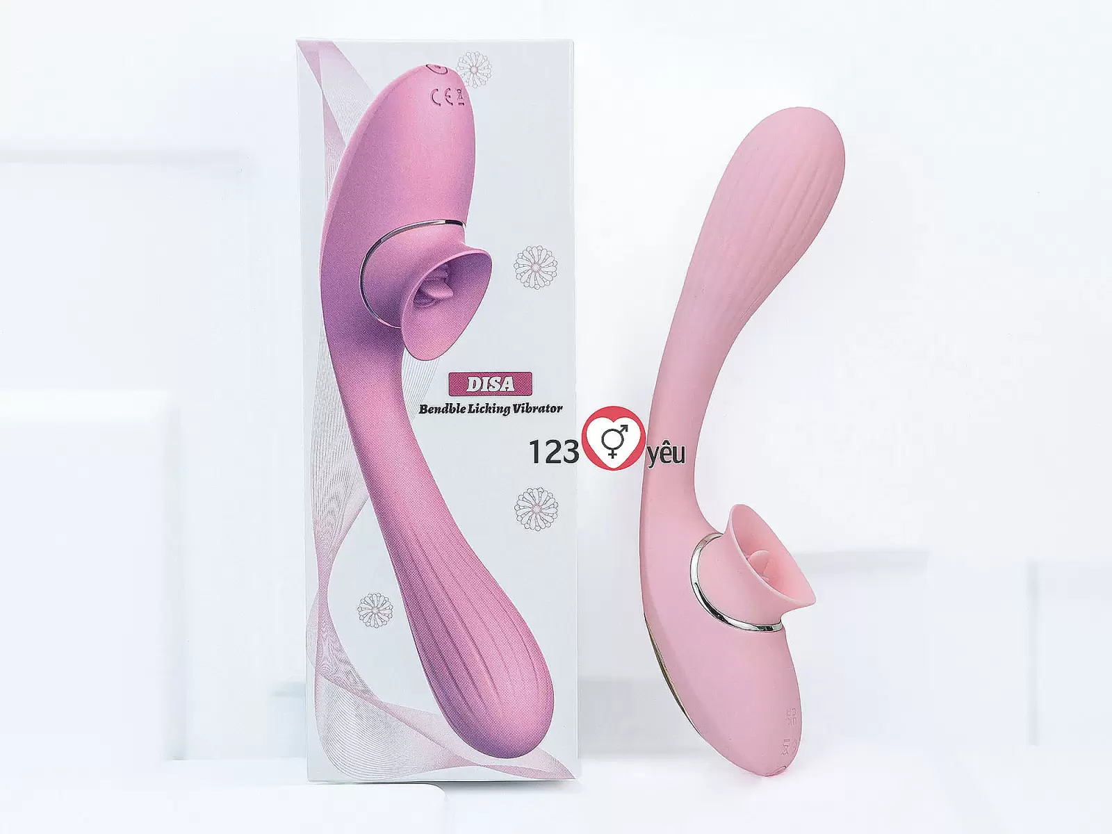 Lưỡi liếm rung 2 đầu pin sạc nhỏ gọn