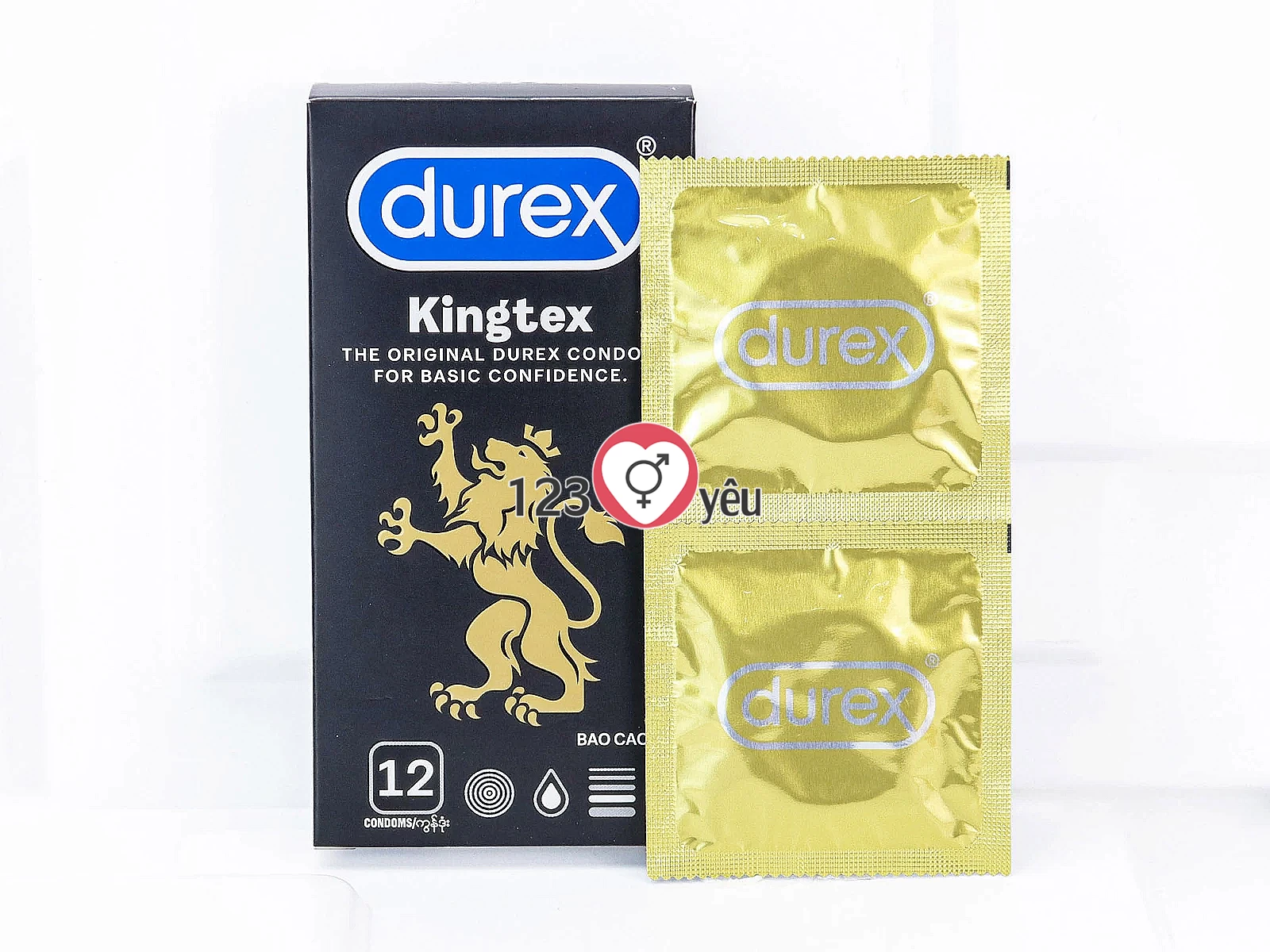 Bao cao su Durex Kingtex 12 bao co giãn tốt giúp tăng sự thoải mái