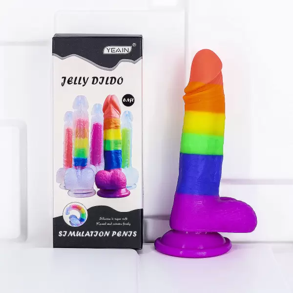 Dương vật giả có đế Jelly Dildo 7 màu