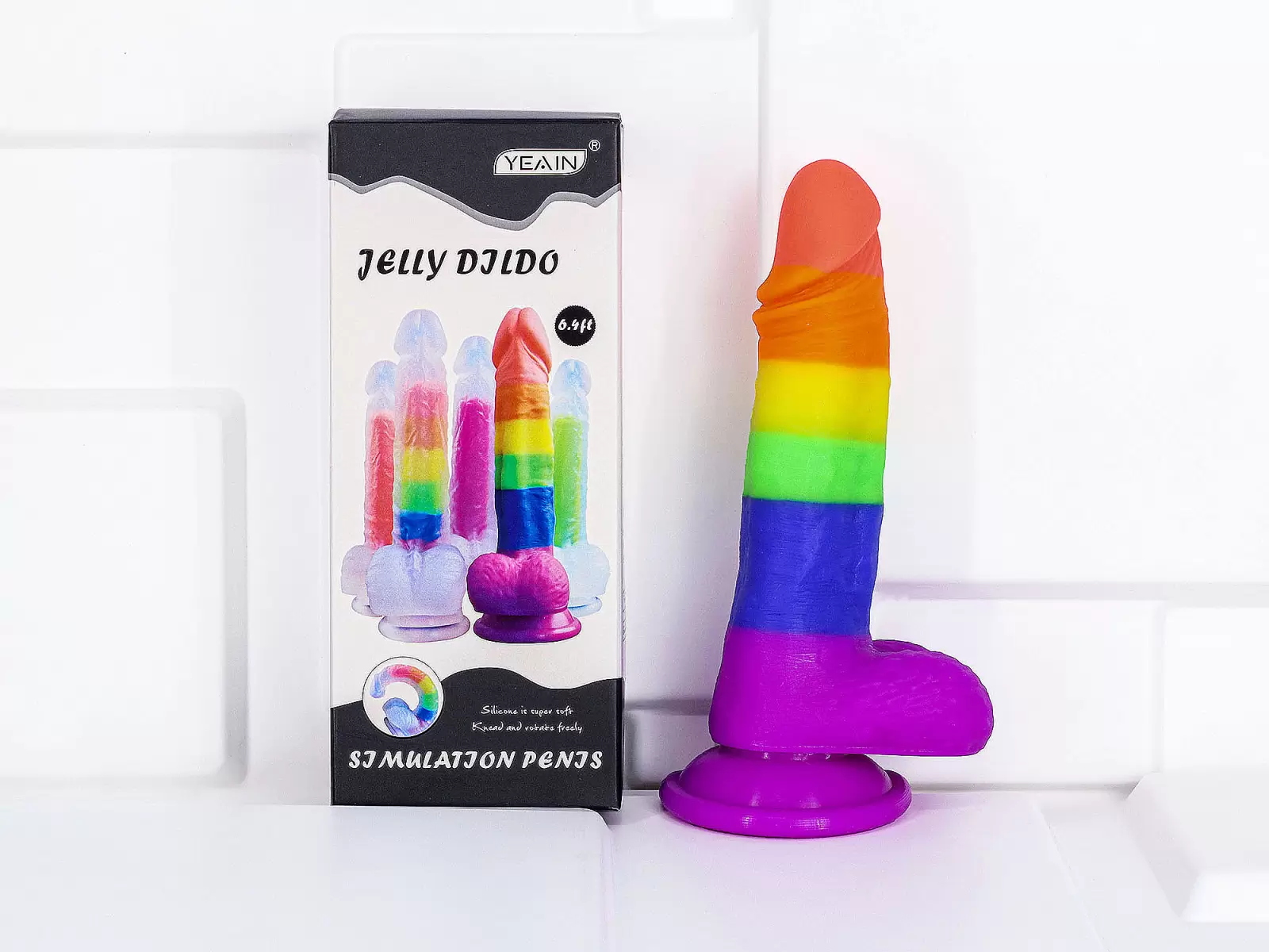 Dương vật giả có đế Jelly Dildo 7 màu