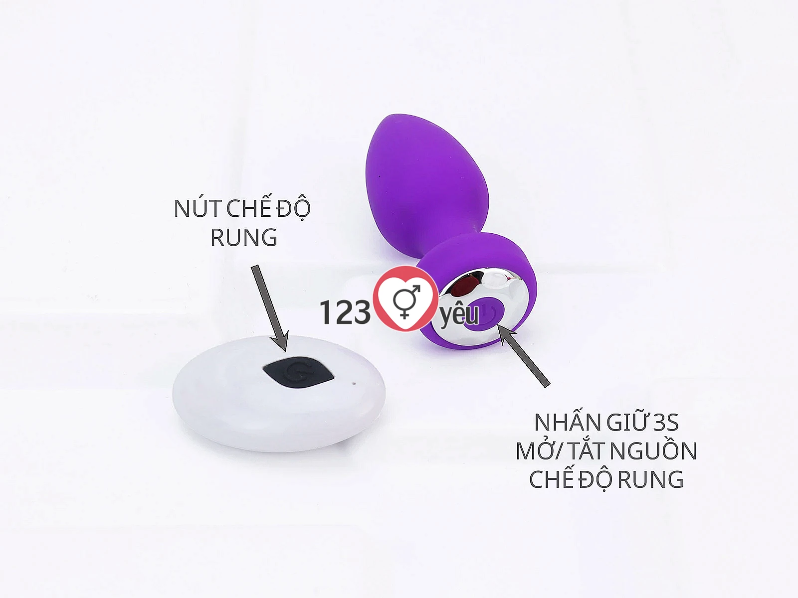Kích hậu Plug rung kích thích kèm điều khiển từ xa