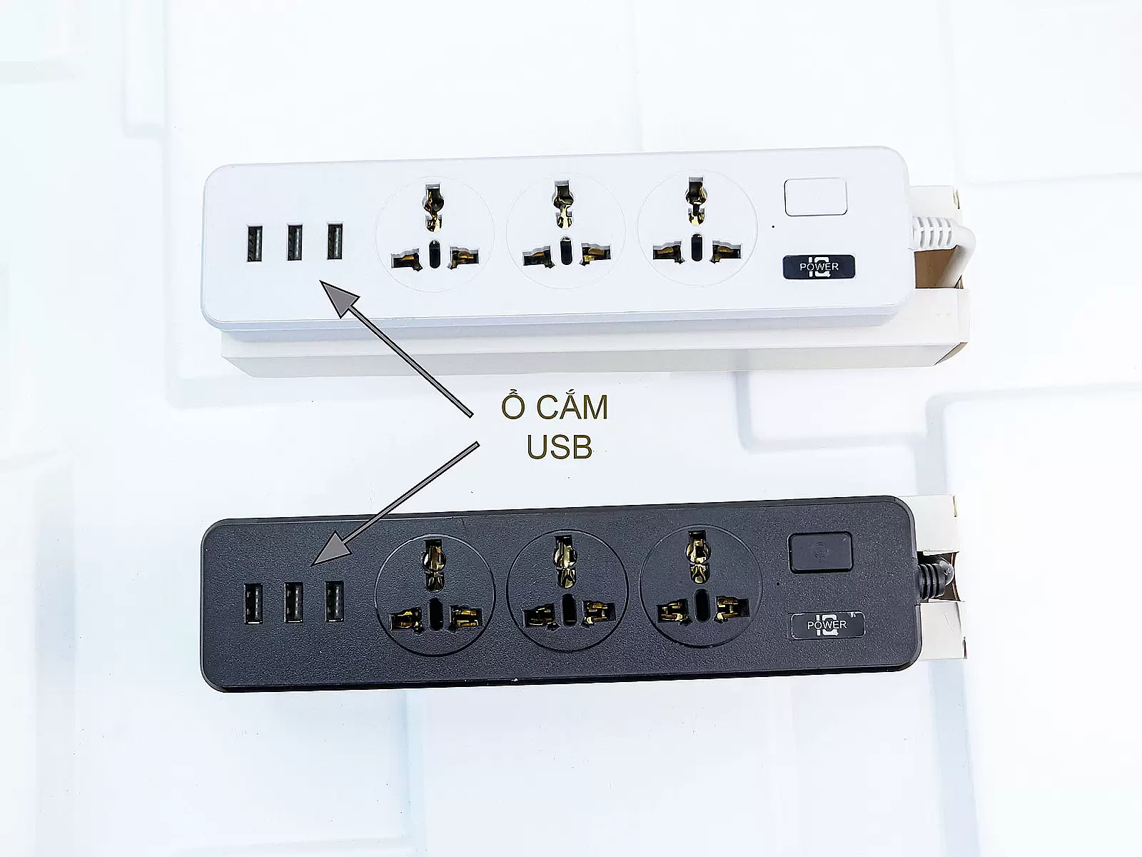 Ổ Cắm Điện IQ Power TB-T13 3 Chấu – 3 Cổng USB Công Suất 2500W