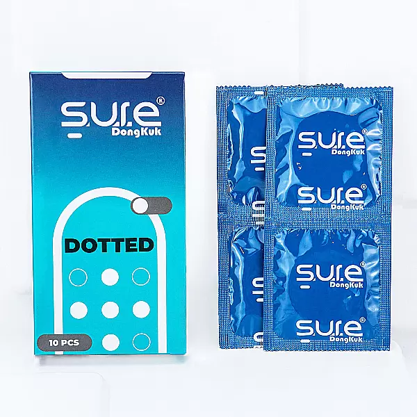 Bao cao su Sure Dongkuk Dotted 10 bao bề mặt gai nổi ma sát kích thích
