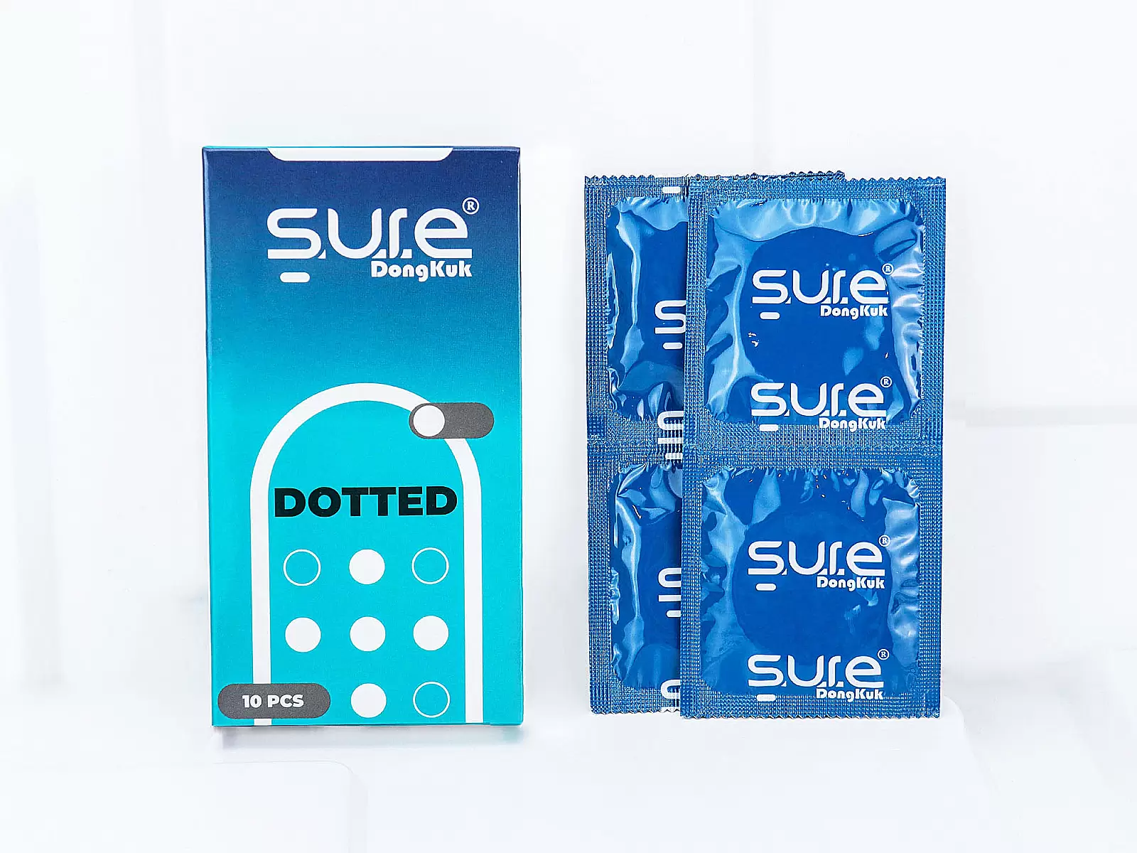 Bao cao su Sure Dongkuk Dotted 10 bao bề mặt gai nổi ma sát kích thích