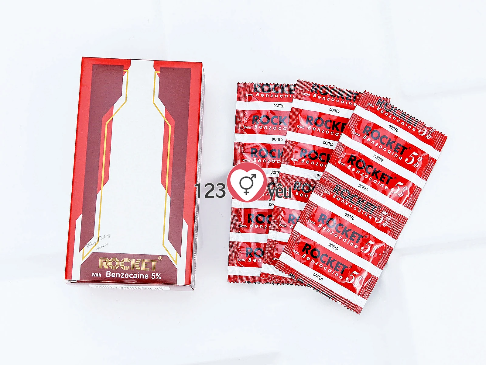 Bao cao su Rocket with Benzocaine 5% gai nổi