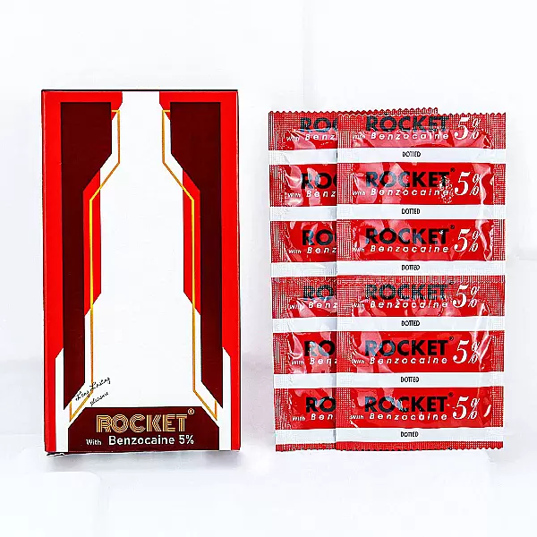 Bao cao su Rocket with Benzocaine 5% gai nổi