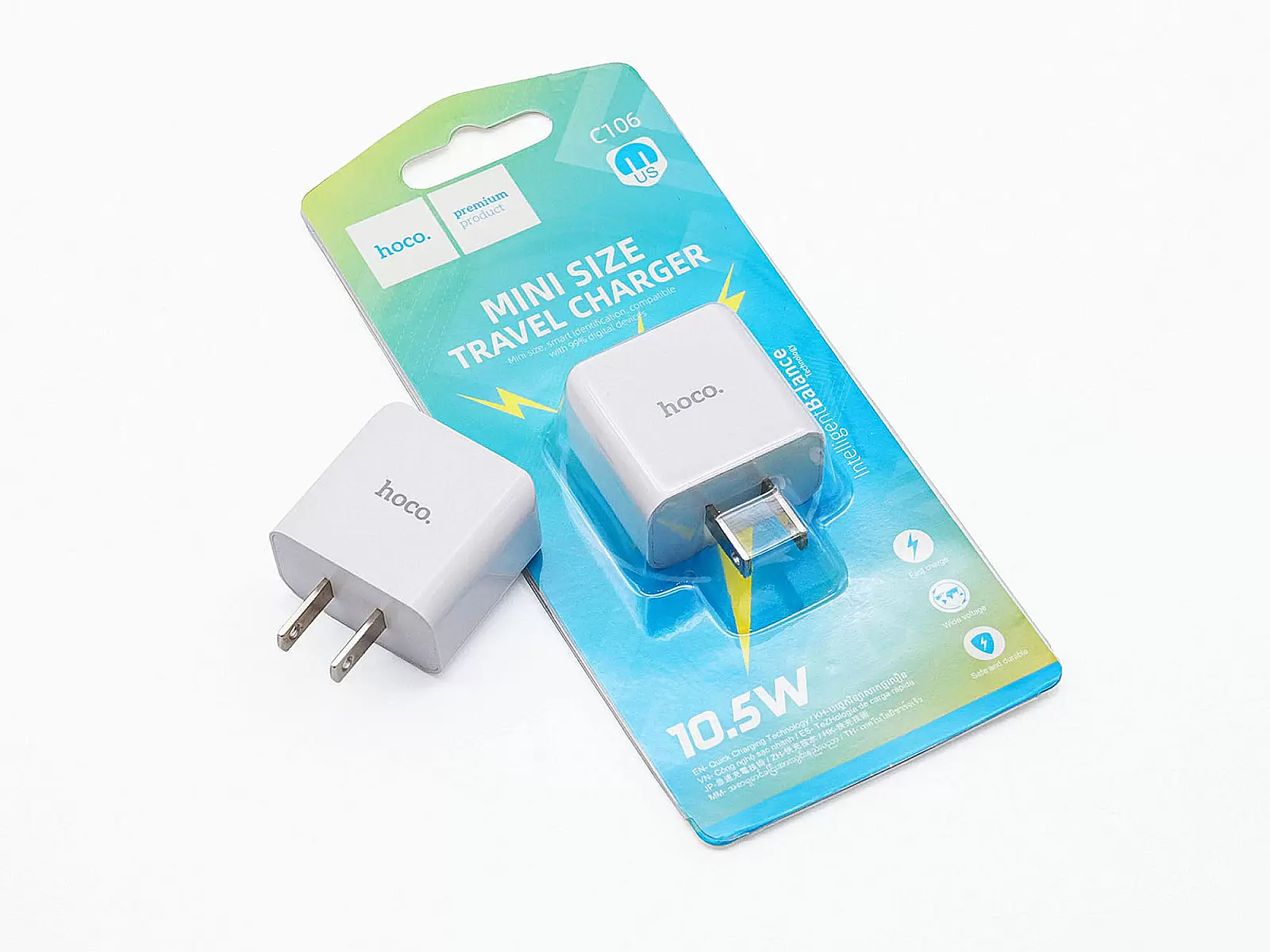 Cốc sạc Hoco Mini Size Travel Charger 10.5W — Nhỏ gọn, tiện lợi cho mọi chuyến đi