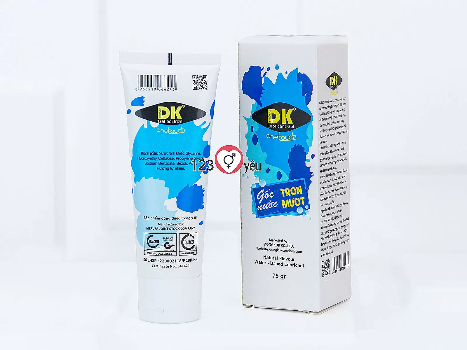 Gel bôi trơn gốc nước DK Onetouch trơn mượt tăng khoái cảm, an toàn dịu nhẹ