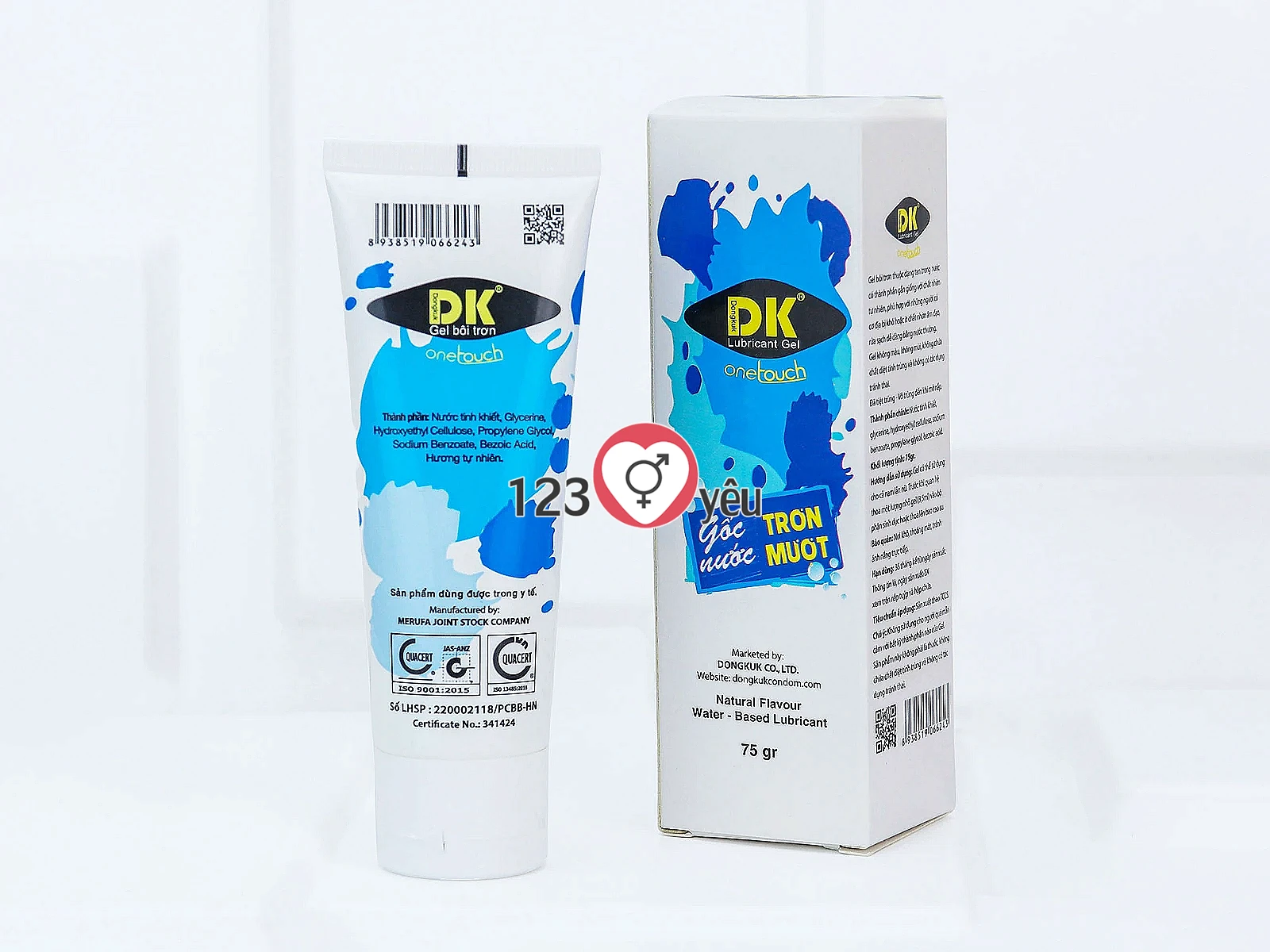 Gel bôi trơn gốc nước DK Onetouch trơn mượt tăng khoái cảm, an toàn dịu nhẹ