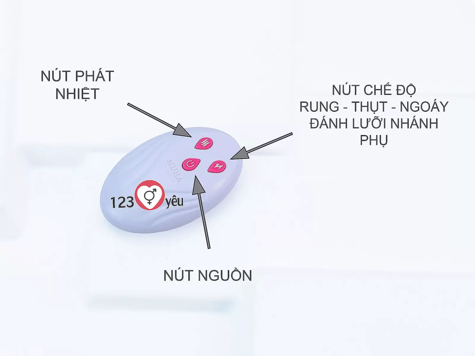 Dương vật giả có đế 2 đầu rung - thụt - ngoáy điều khiển từ xa