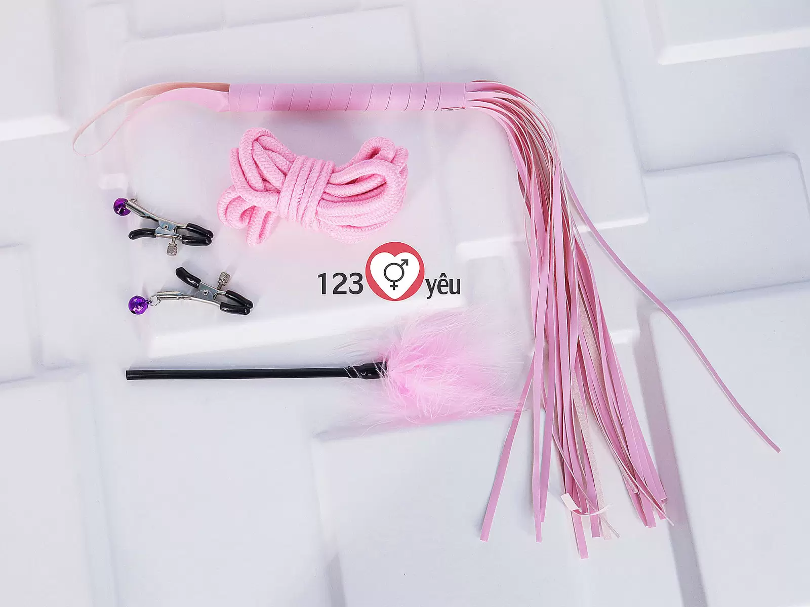 Bộ đồ chơi bạo dâm 10 món màu hồng gợi cảm