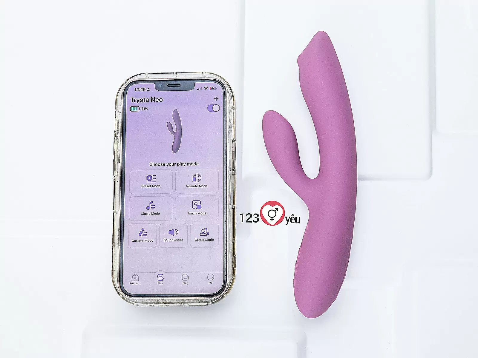 Máy mát xa điểm G Svakom Trysta Neo với bi lăn điều khiển qua APP