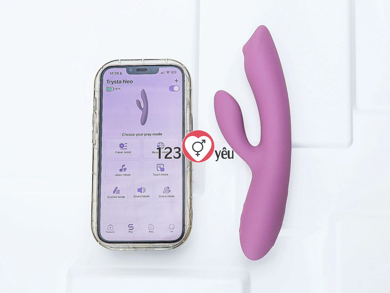 Máy mát xa điểm G Svakom Trysta Neo với bi lăn điều khiển qua APP