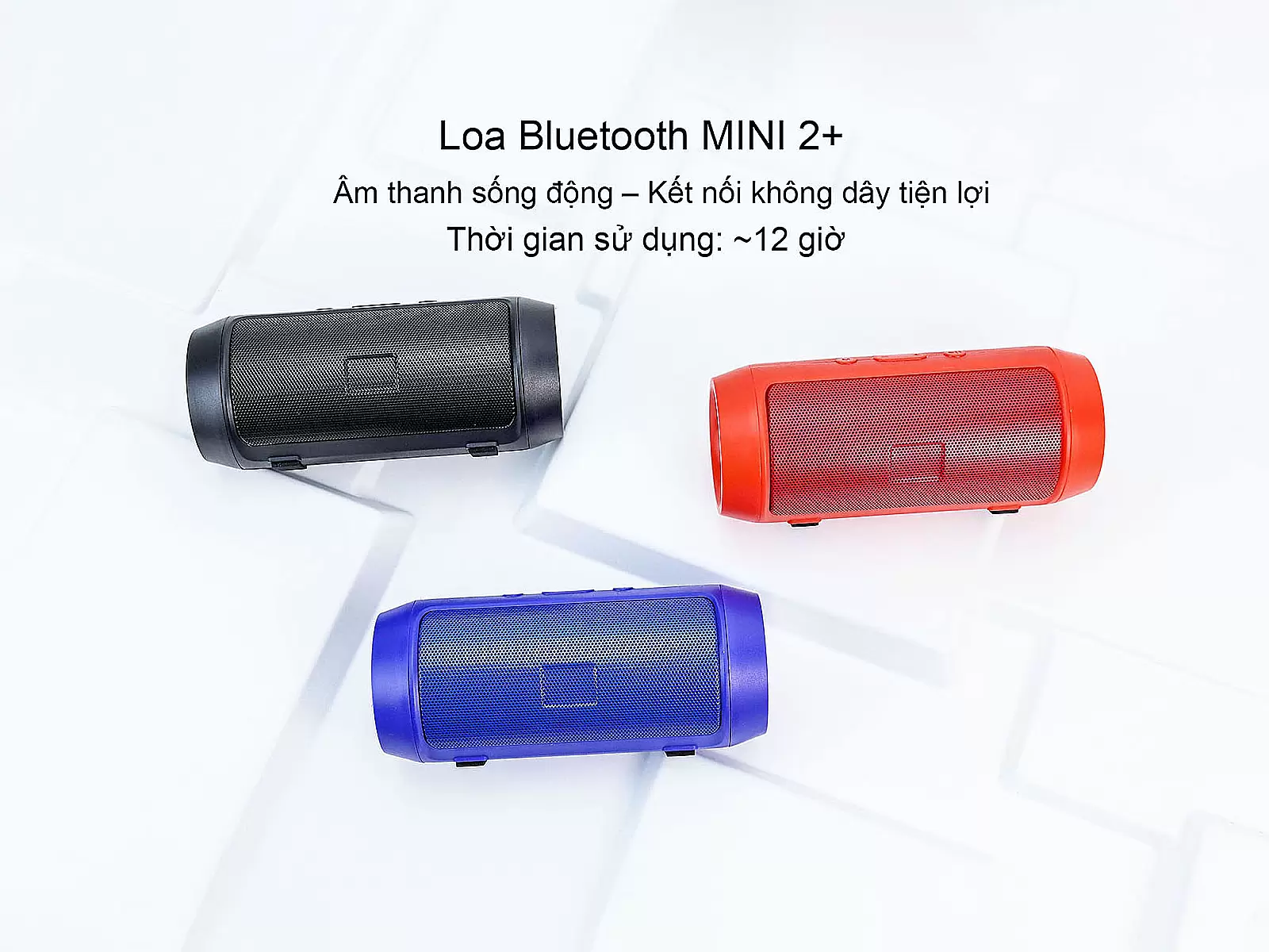 Loa Bluetooth MINI 2+ nhỏ gọn, âm thanh mạnh mẽ, pin trâu tiện lợi