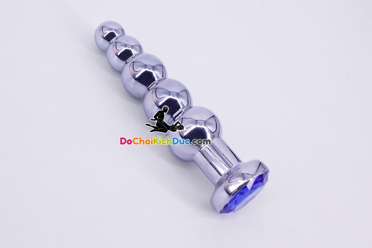 Dụng cụ kích thích hậu môn Inox chân dế pha lê 2