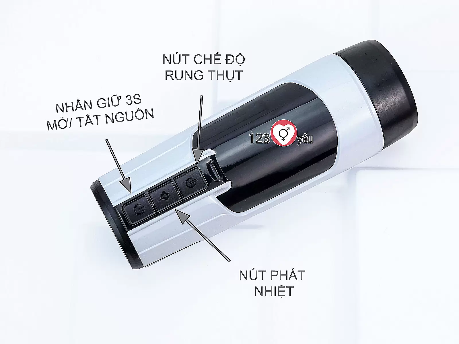 Cốc âm đạo giả Space rung, thụt, phát nhiệt,kèm tai nghe