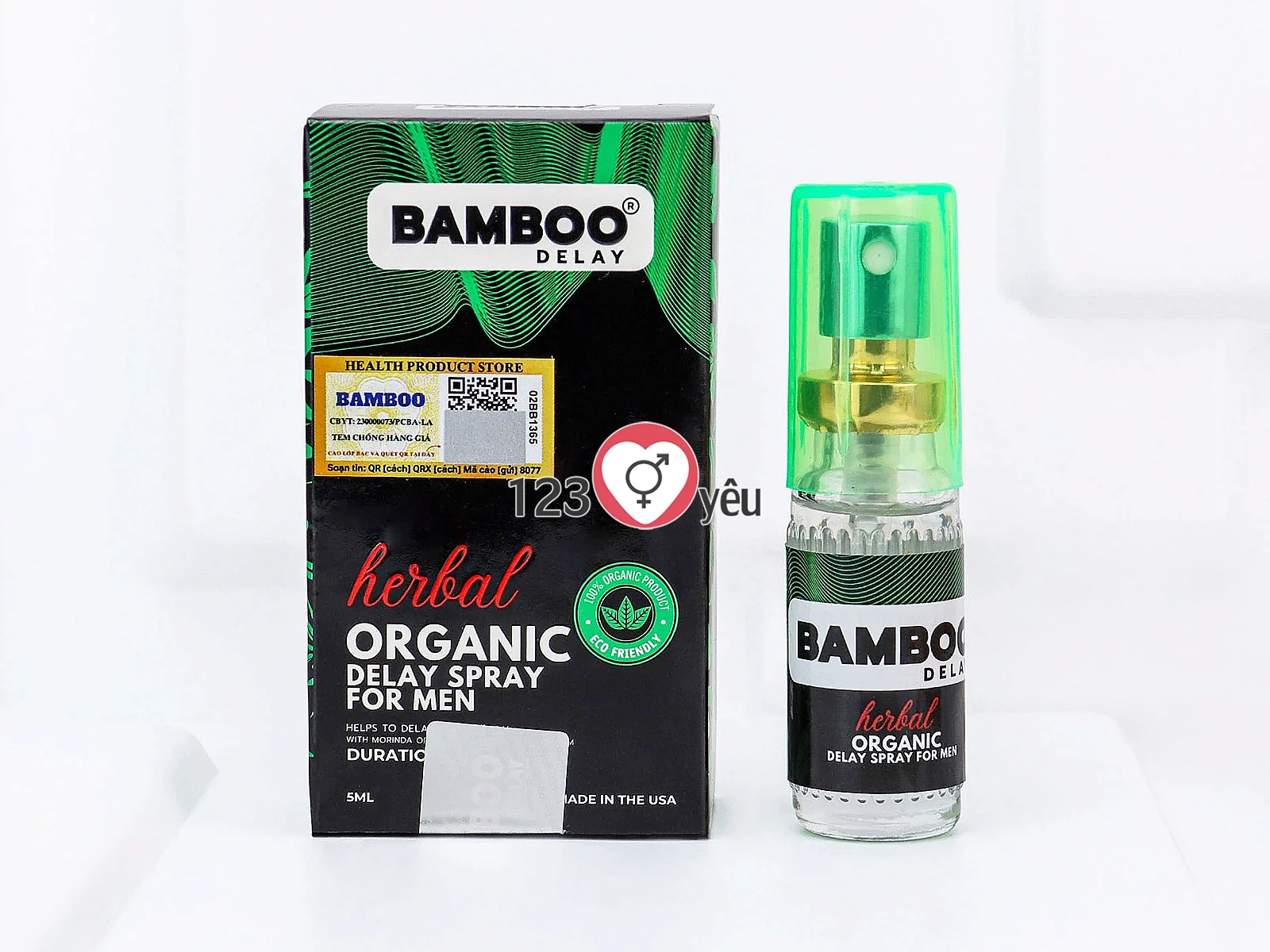 Chai xịt kéo dài thời gian Bamboo Herbal Organic Delay Spray For Men