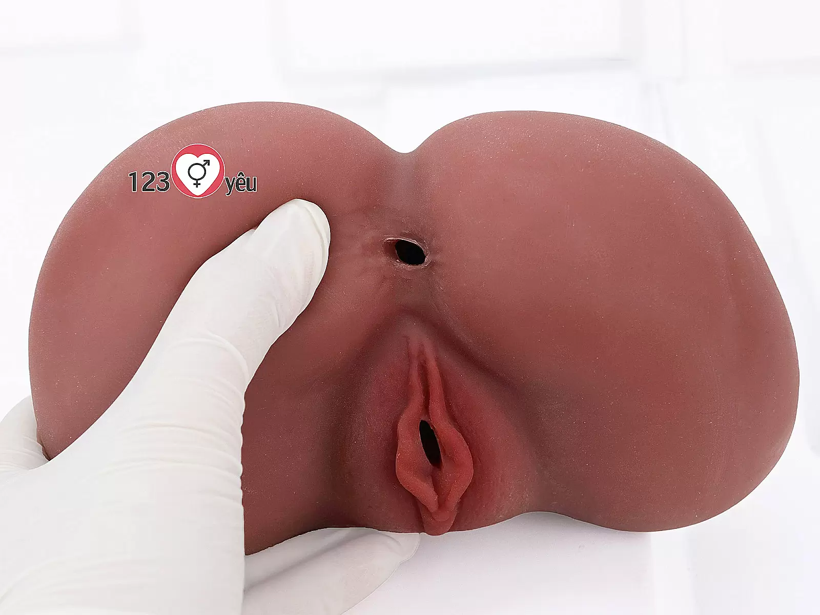 Âm đạo giả chổng mông Annie màu nâu nhỏ gọn đàn hồi trải nghiệm chân thật