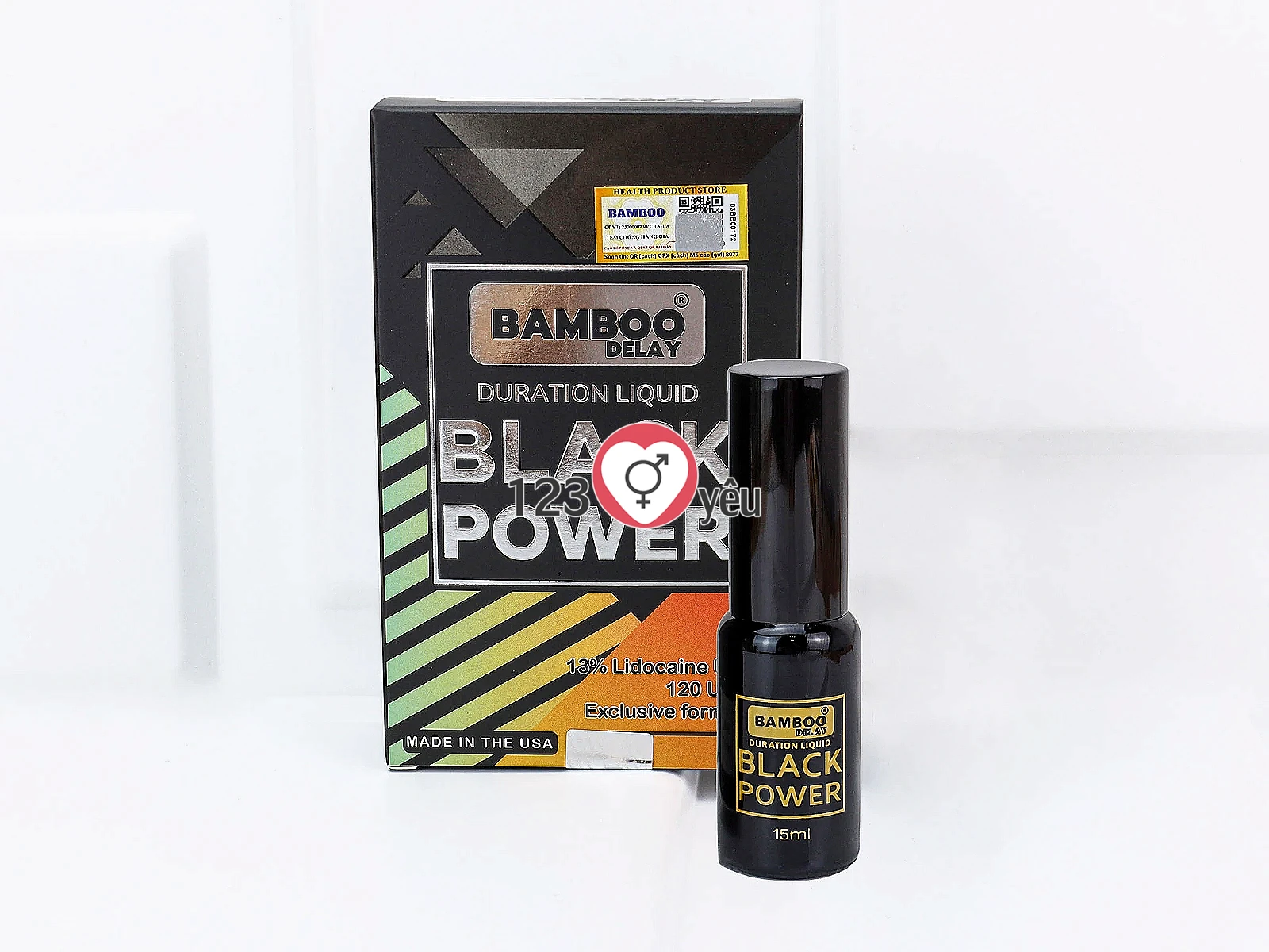 Chai xịt kéo dài thời gian cao cấp cho nam giới Bamboo Black Power Delay Spray