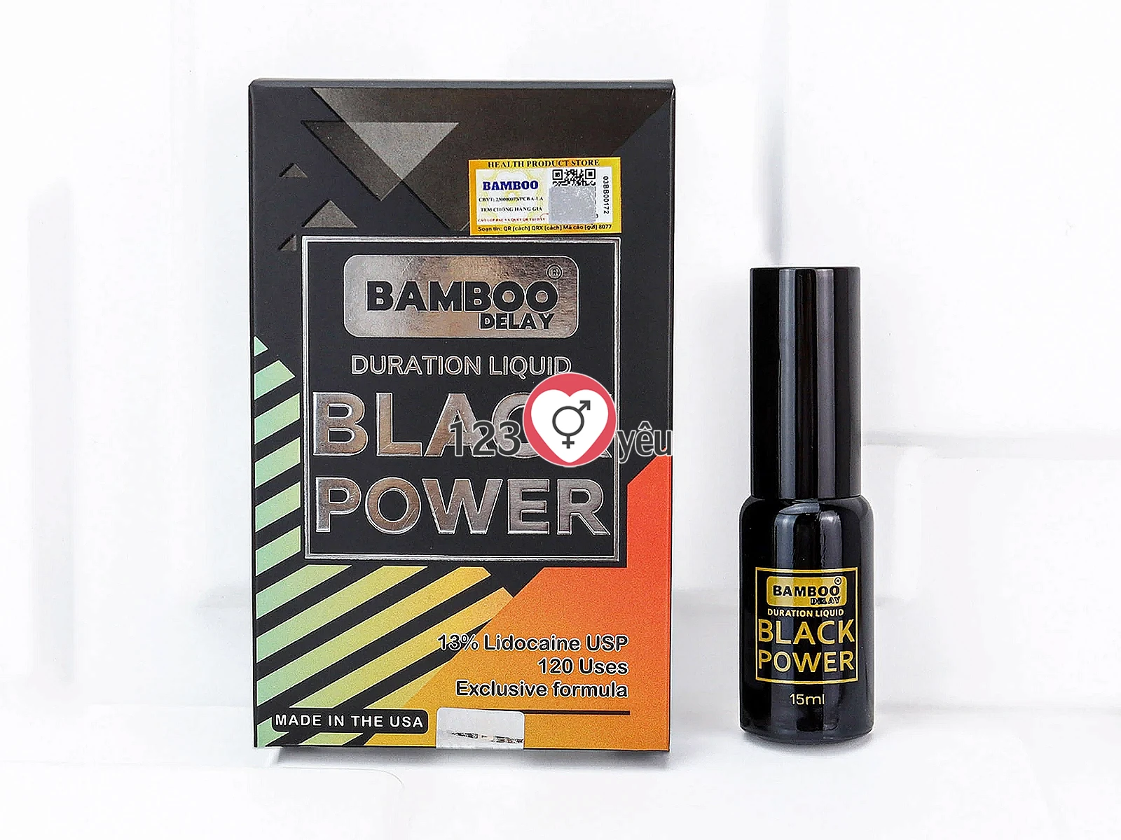 Chai xịt kéo dài thời gian cao cấp cho nam giới Bamboo Black Power Delay Spray