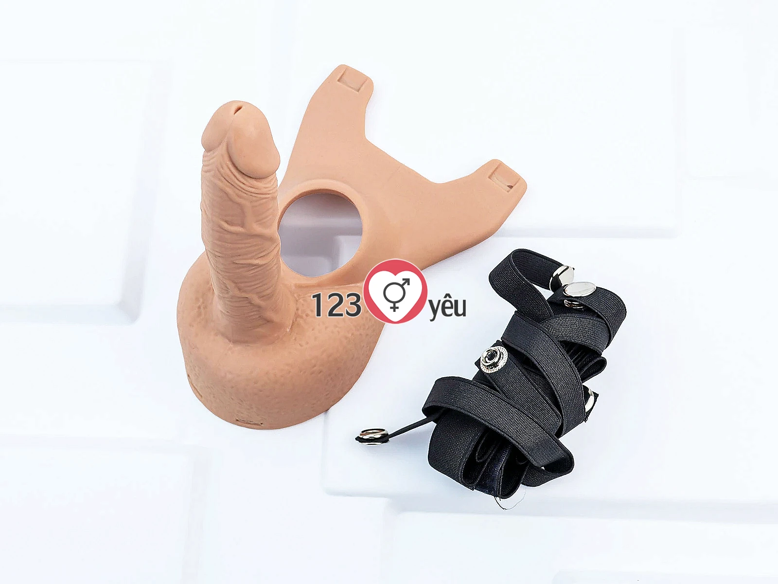Dương vật giả dây đeo 2 đầu kết hợp