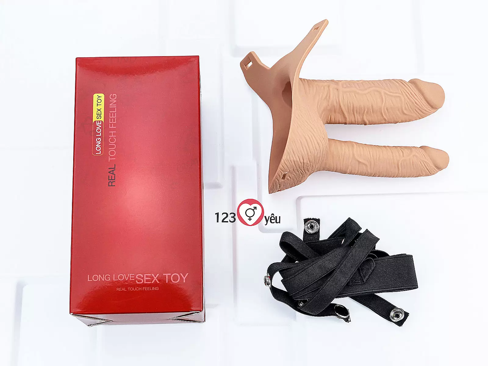 Dương vật giả có dây đeo Long Love 2 đầu kích thích