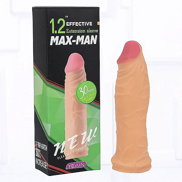 Bao cao su đôn dên Max Man Yeain đôn 3cm gia tăng kích thước