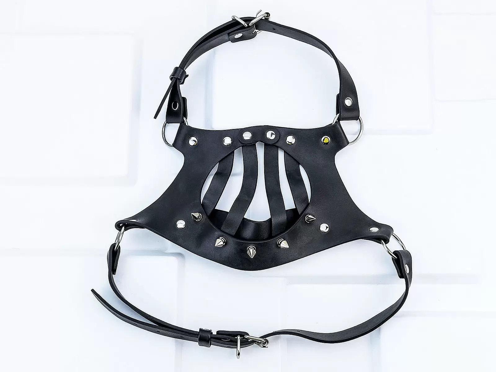 Đồ chơi tình yêu mặt nạ khóa miệng da