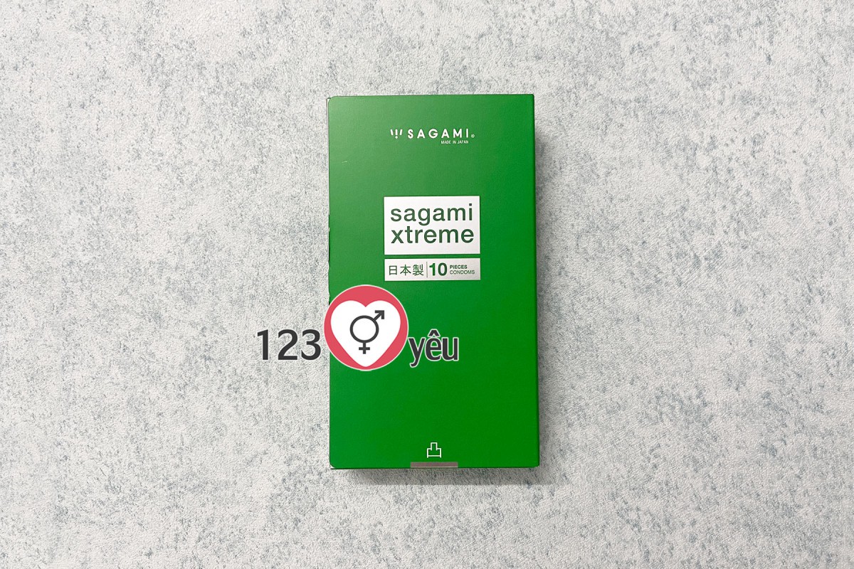 Bao cao su có gai Nhật Bản Sagami Xtreme Green Siêu Mỏng 10 bao 1