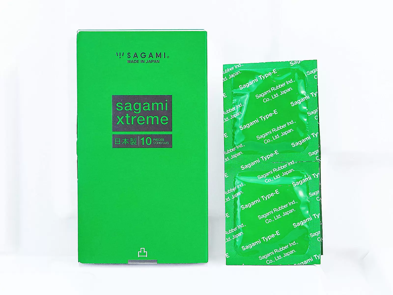 Bao cao su có gai Nhật Bản Sagami Xtreme Green Siêu Mỏng 10 bao