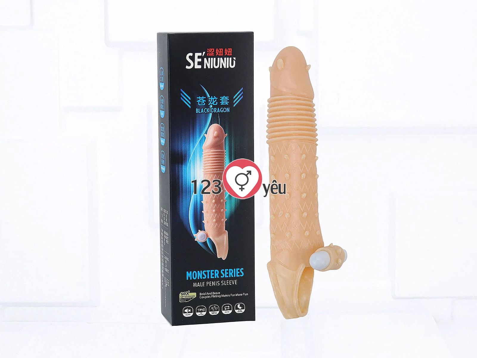 Bao cao su đôn dên Se'niuniu gai bi đầu siêu mềm rung gốc