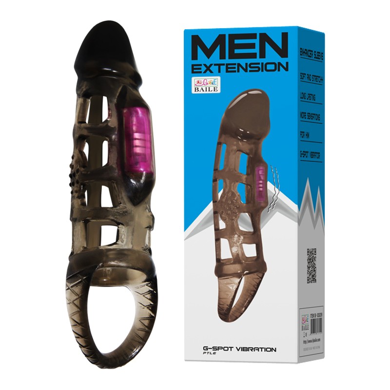 Sex toy rọ đeo dương vật có quai đeo thân rung Men Extension 4