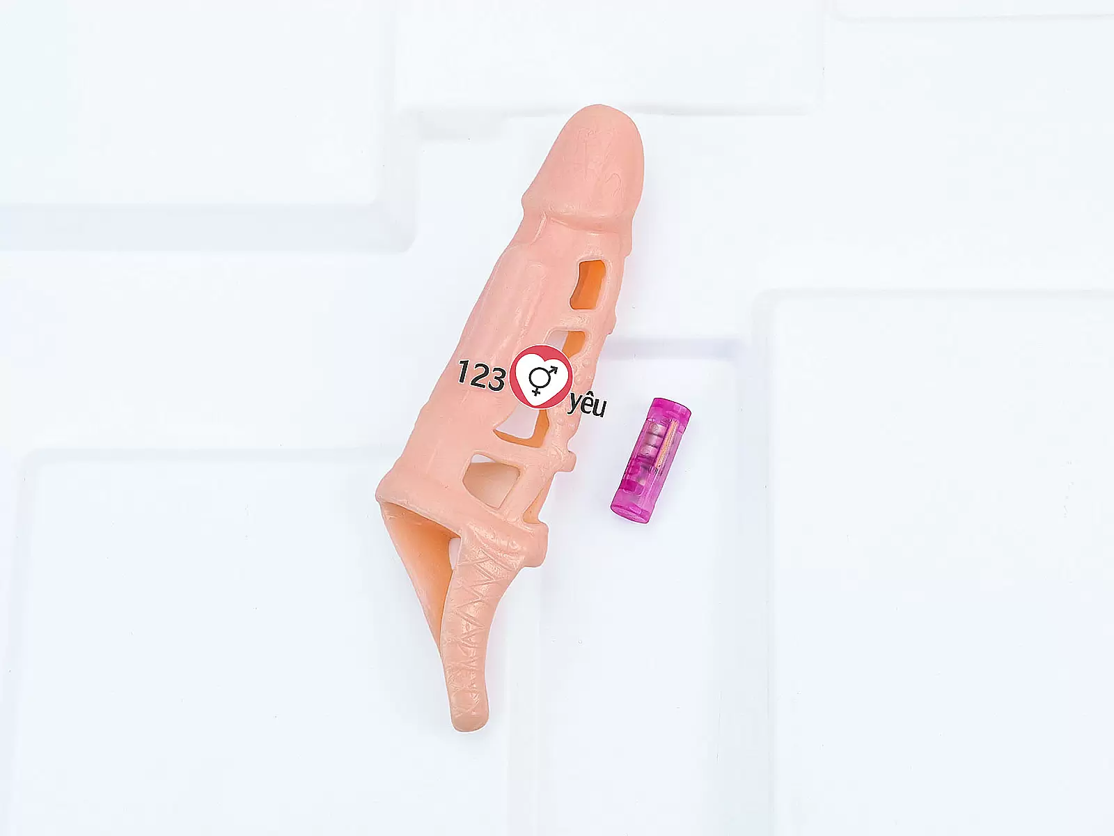 Bao cao su donzen lưới Pretty Love có quai đeo thân rung