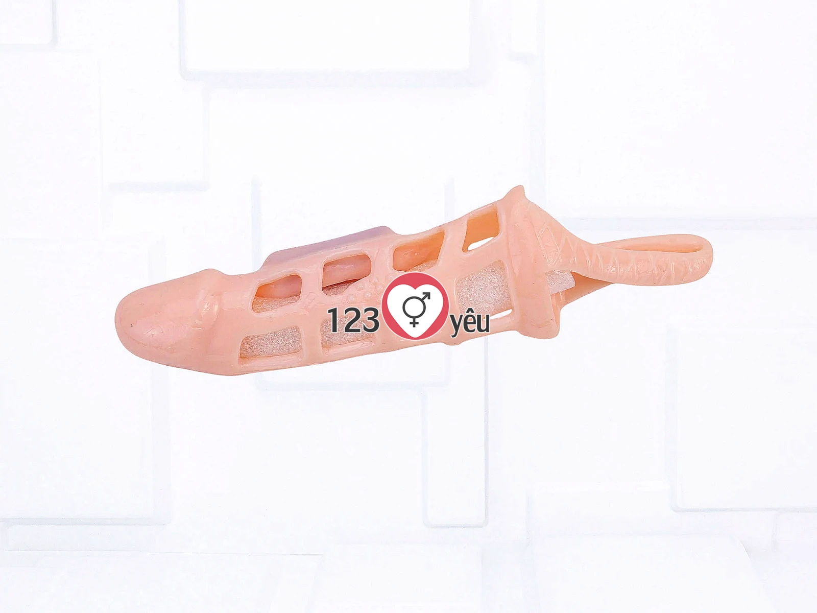 Bao cao su donzen lưới Pretty Love có quai đeo thân rung