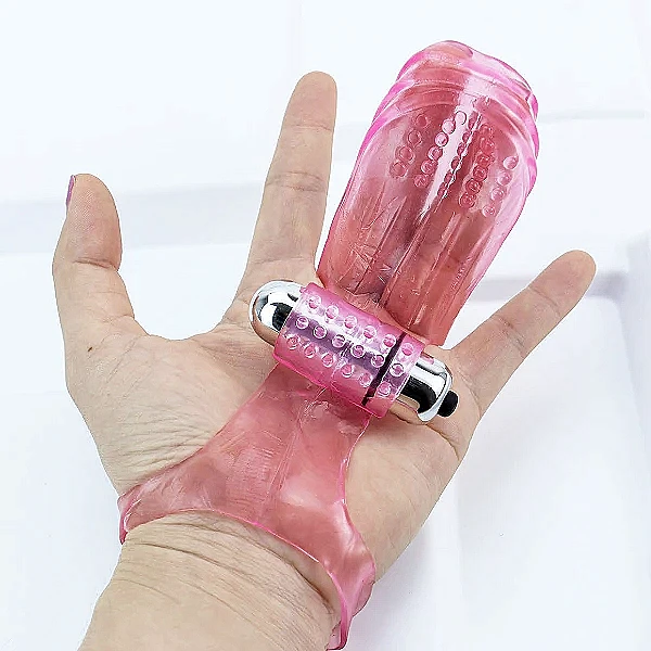 Bao silicone có rung đeo ngón tay kích thích vùng kín