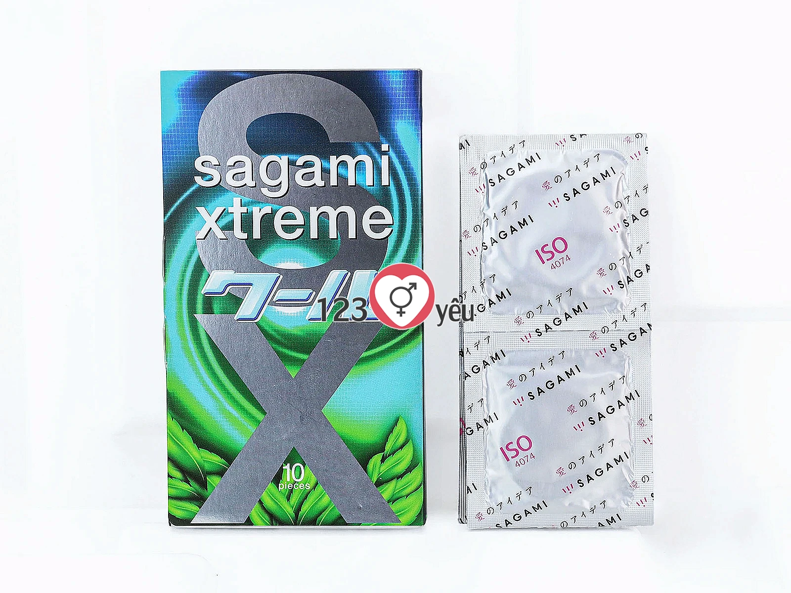 Bao cao su Sagami Xtreme Amino Gold Spearmint siêu mỏng bôi trơn hiệu quả và hương bạc hà mát lạnh