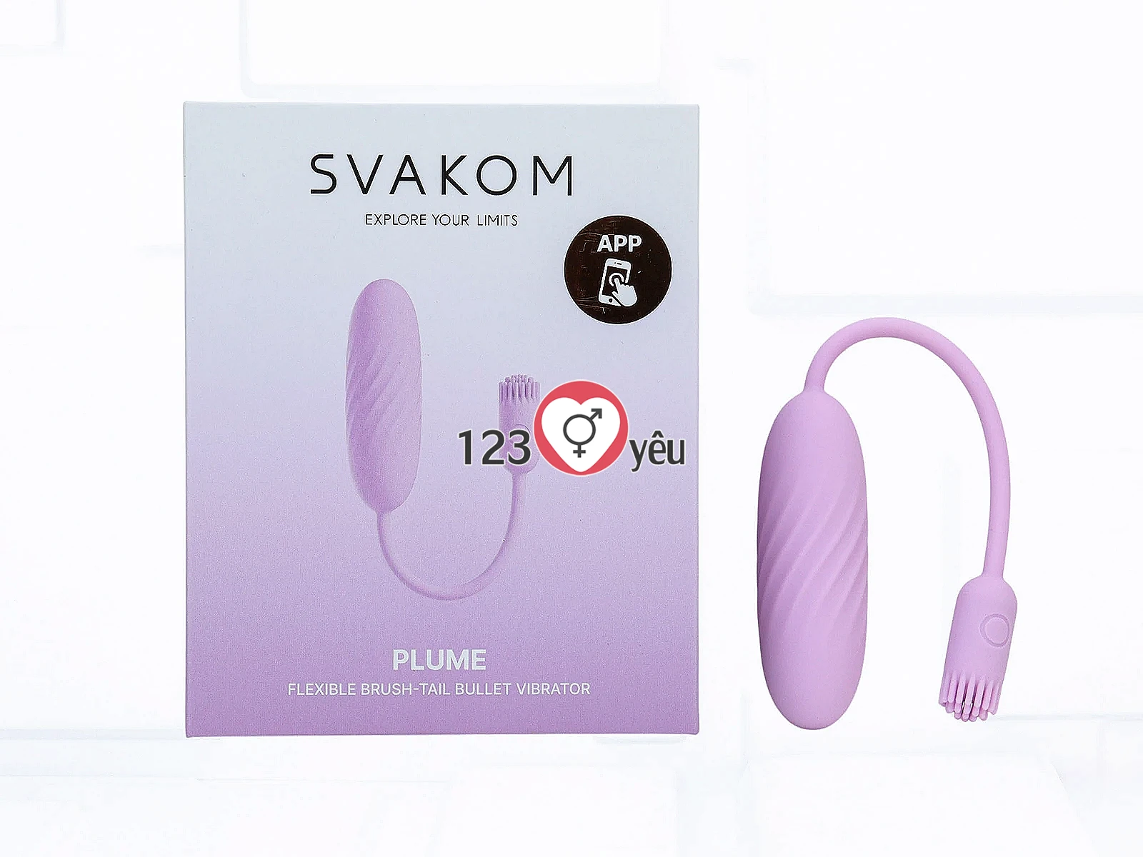 Trứng rung SVAKOM Plume đuôi cọ mềm điều khiển qua App
