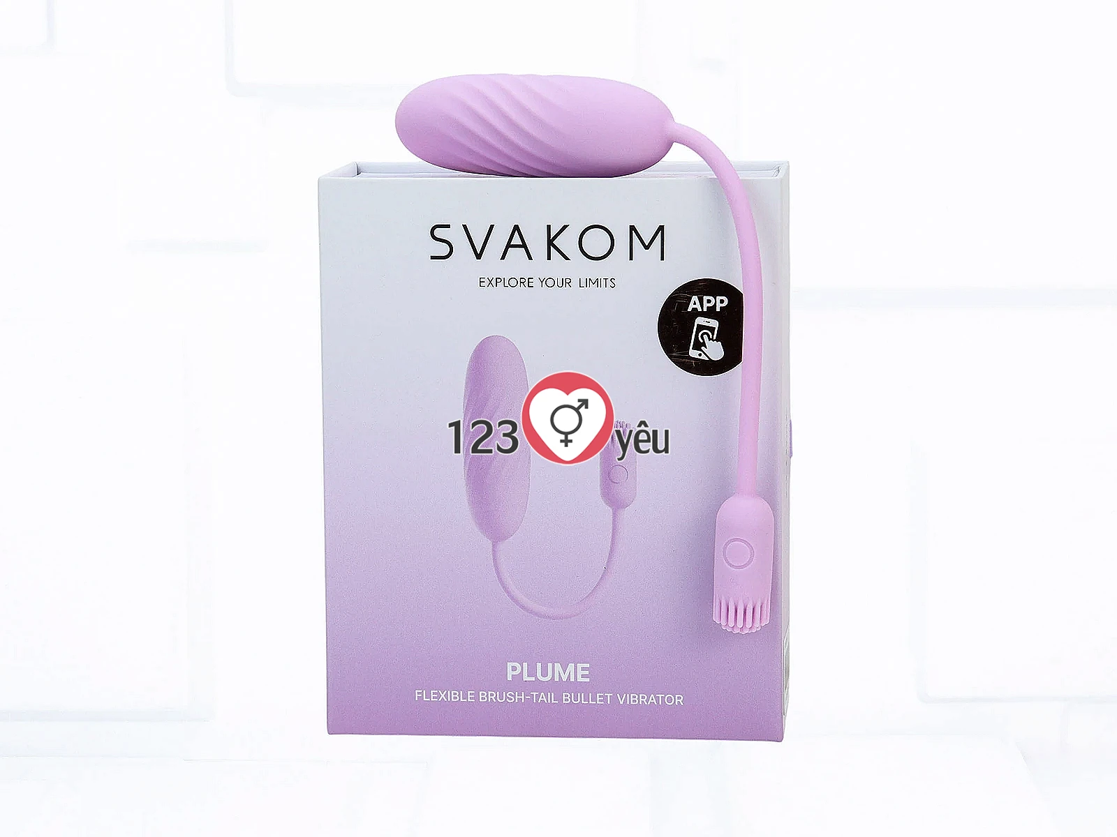 Trứng rung SVAKOM Plume đuôi cọ mềm điều khiển qua App