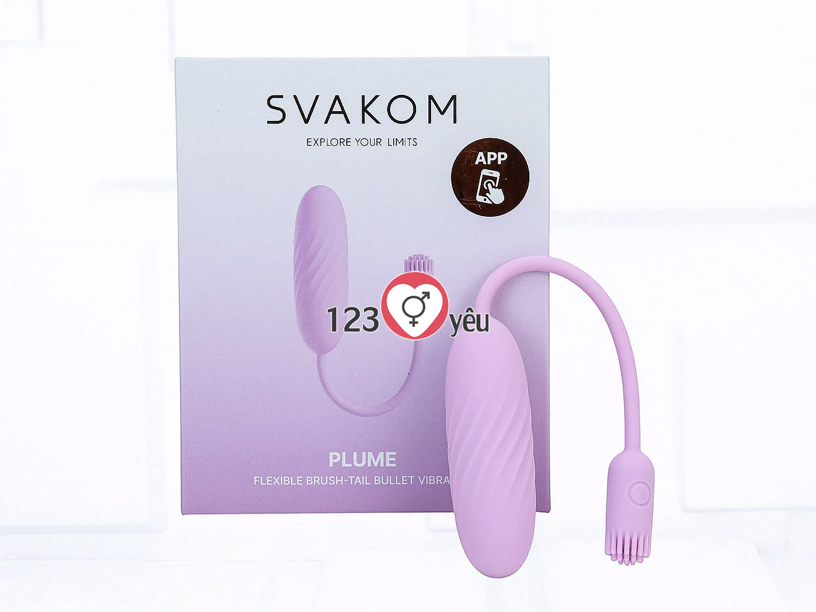 Trứng rung SVAKOM Plume đuôi cọ mềm điều khiển qua App