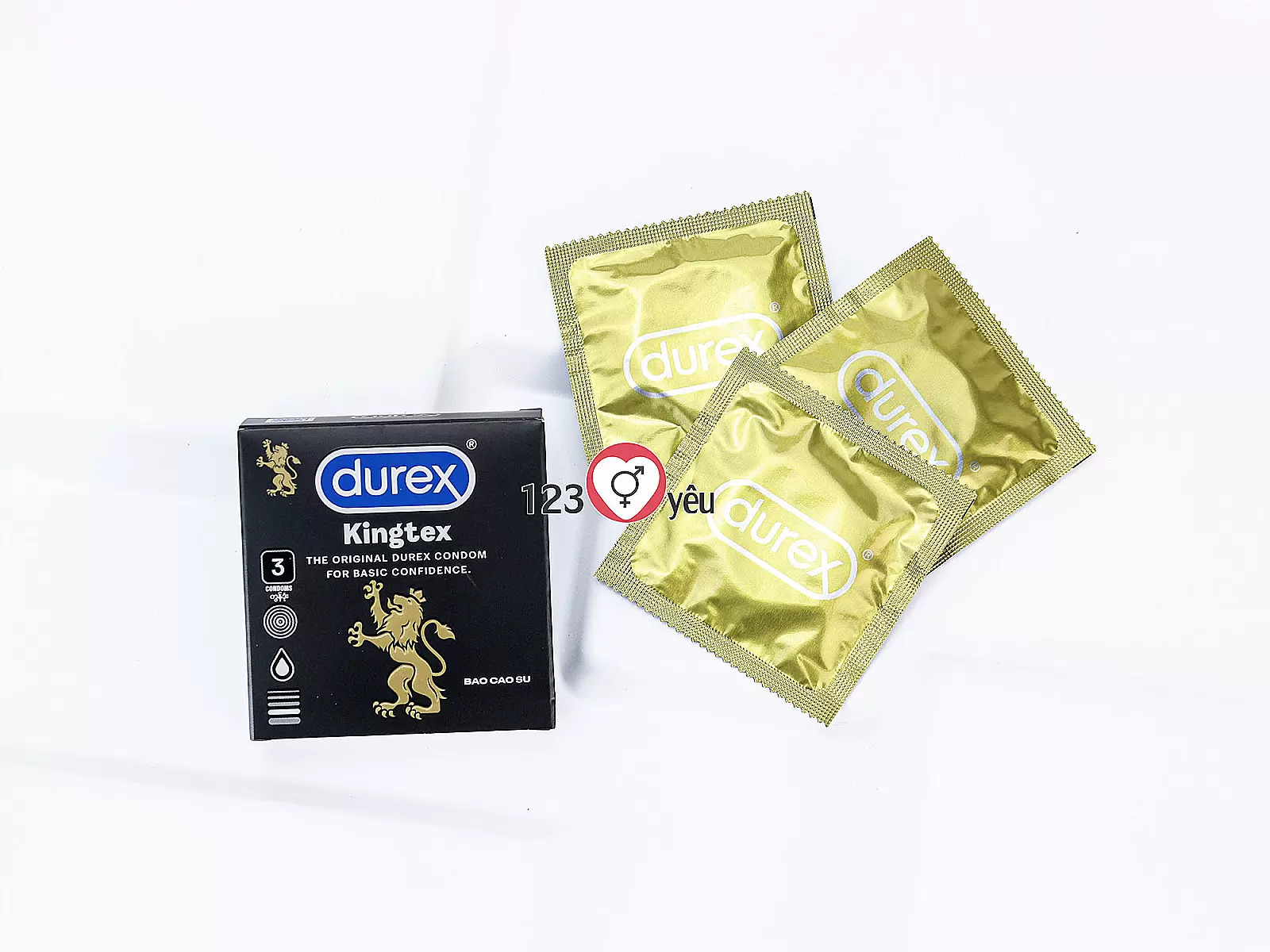 Bao cao su Durex Kingtex 3 bao giúp giảm ma sát hiệu quả